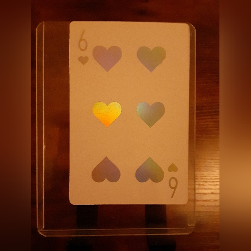 Dior holographic six of hearts collectors card in case